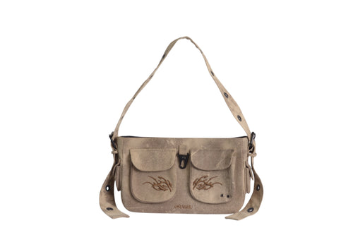bag in beige on a white background