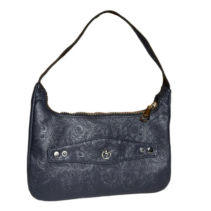 Embossed Rosy cuff bag - Blue Noir