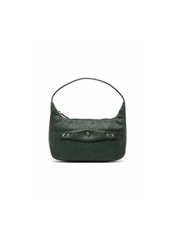 Embossed Rosy cuff bag - Emerald